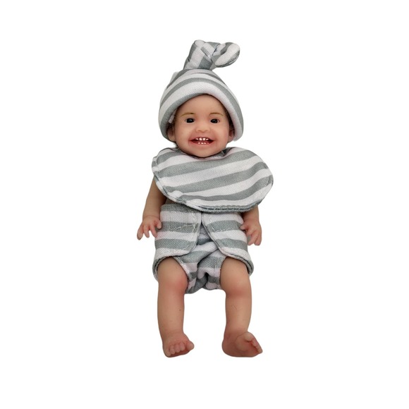 Full Body Silicone Painted with Hair Reborn 6" Girl Doll - Picture 1 of 10